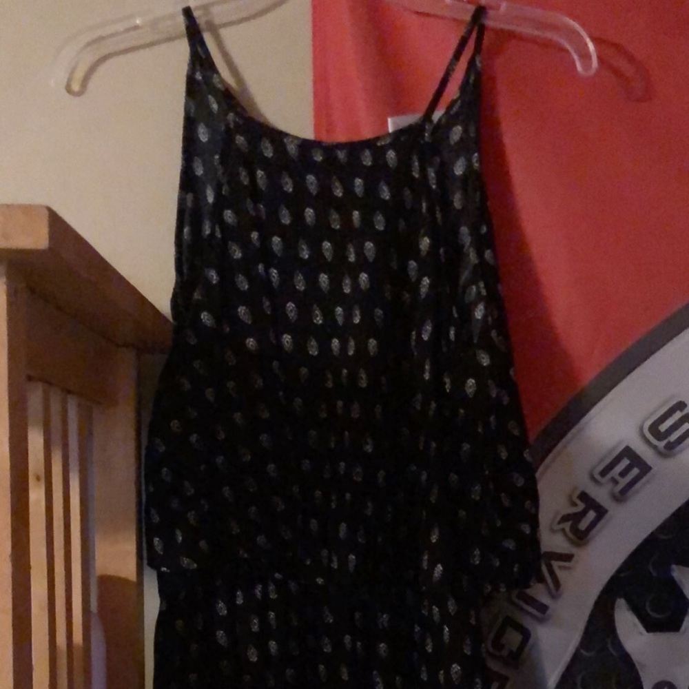 A blue and white dress